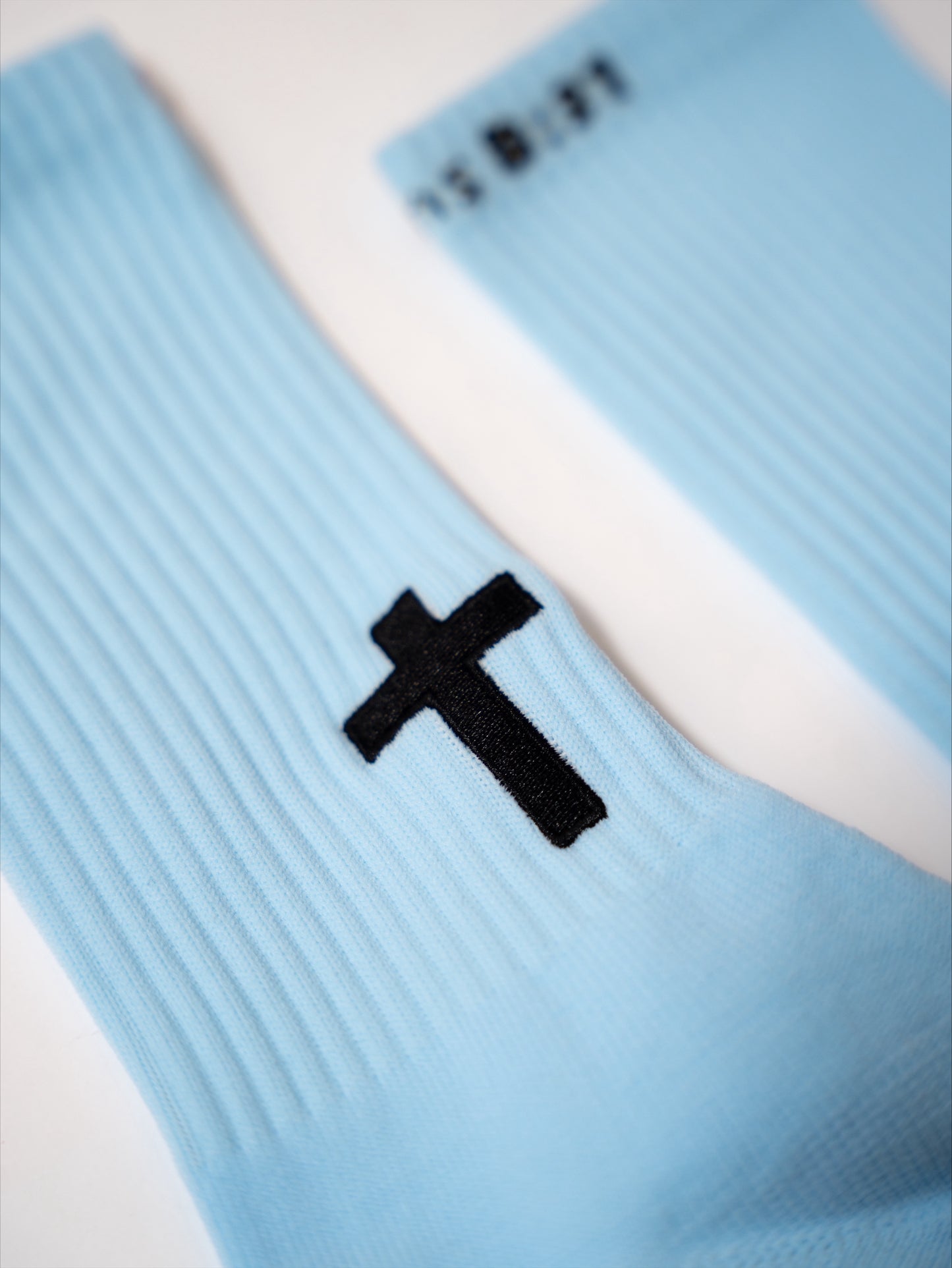 Romans 08:31 Blue Athletic Grip Socks